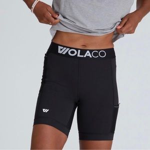 Wolaco Black Compression Biker Shorts